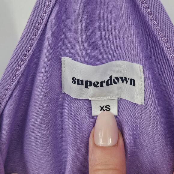 Superdown‎ Lavender Mini Dress T-Back Racerback Size XS - Picture 4 of 7